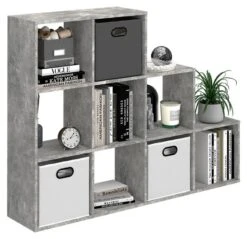 Étagère Escalier Béton 9 Compartiments -VIDAXL || BeCo || Emma Soldes 09dc33b3e9a94354b61b84fb3b260196.cropped 61 88 893 864.processed