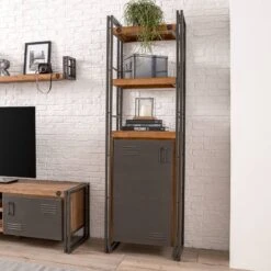 Étagère MANCHESTER 2 Rangements 1 Porte -VIDAXL || BeCo || Emma Soldes 1000008845 200430 15154700010 DETAILS P000000001000008845