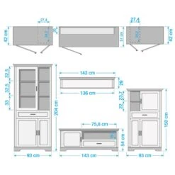 Ensemble Meubles TV Jasmund III (4 él.) -VIDAXL || BeCo || Emma Soldes 1000136053 190405 14520500022 GALLERYIMAGES P000000001000136053
