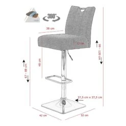 Chaises De Bar Topid (lot De 2) -VIDAXL || BeCo || Emma Soldes 1000184869 190826 17314800090 SKETCH DETAILS P000000001000184869 sketch