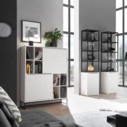 Étagère White Hall -VIDAXL || BeCo || Emma Soldes 1000218374 210302 11190200001 MOOD DETAILS P000000001000218374 mood