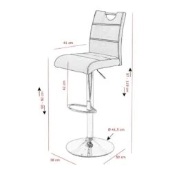 Chaises De Bar Malte (lot De 2) -VIDAXL || BeCo || Emma Soldes 1000218722 200714 11154000025 SKETCH DETAILS P000000001000218722 sketch