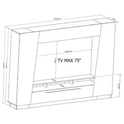 Ensemble Meubles TV Reedley (4 éléments) -VIDAXL || BeCo || Emma Soldes 1000224469 200902 06402700036 SKETCH DETAILS P000000001000224469 sketch