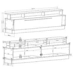Ensemble Meubles TV Reedley (4 éléments) -VIDAXL || BeCo || Emma Soldes 1000224469 200902 06402700037 SKETCH DETAILS P000000001000224469 sketch