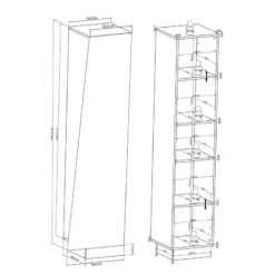Ensemble Meubles TV Reedley (4 éléments) -VIDAXL || BeCo || Emma Soldes 1000224469 200902 06402800038 SKETCH DETAILS P000000001000224469 sketch