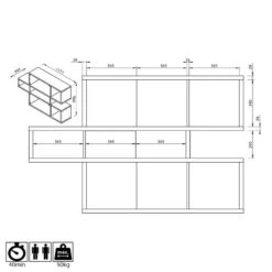 Étagère London I -VIDAXL || BeCo || Emma Soldes 1000255229 210324 15033300082 SKETCH DETAILS P000000001000255229 sketch