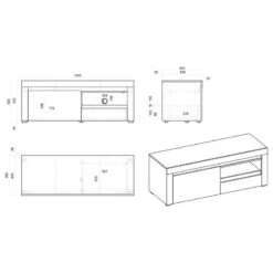 Ensemble Meubles TV Stonda III (4 élém.) -VIDAXL || BeCo || Emma Soldes 1000314594 211209 12532300767 SKETCH DETAILS P000000001000314594 sketch