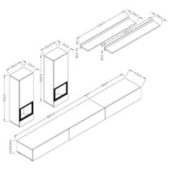 Ensemble Meubles TV Adschman (6 élém.) -VIDAXL || BeCo || Emma Soldes 1000314945 211209 133342000526 SKETCH DETAILS P000000001000314945 sketch