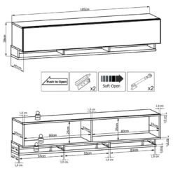 Ensemble Meubles TV Bylas (4 éléments) -VIDAXL || BeCo || Emma Soldes 1000340457 220322 501 SKETCH DETAILS P000000001000340457 sketch