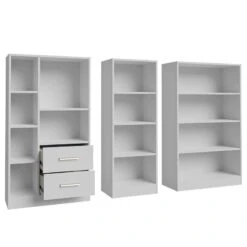 Étagères Wardell (3 éléments) -VIDAXL || BeCo || Emma Soldes 1000348164 220505 030 DETAILS P000000001000348164