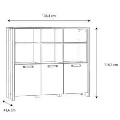 Étagères De Bureau Clifford 16 Étagères De Bureau Clifford -VIDAXL || BeCo || Emma Soldes 1000348167 220505 500 SKETCH DETAILS P000000001000348167 sketch