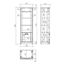 Étagère Shutter -VIDAXL || BeCo || Emma Soldes 1000348689 220505 501 SKETCH DETAILS P000000001000348689 sketch
