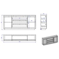 Buffet Accra -VIDAXL || BeCo || Emma Soldes 1000348819 220506 500 SKETCH DETAILS P000000001000348819 sketch