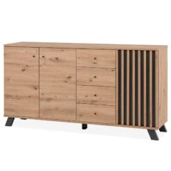 Buffet 3 Portes Et 4 Tiroirs - L160 Cm -VIDAXL || BeCo || Emma Soldes 1000373924 230215 010 IMAGE P000000001000373924