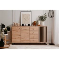 Buffet 3 Portes Et 4 Tiroirs - L160 Cm -VIDAXL || BeCo || Emma Soldes 1000373924 230215 020 MOOD DETAILS P000000001000373924 mood