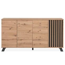 Buffet 3 Portes Et 4 Tiroirs - L160 Cm -VIDAXL || BeCo || Emma Soldes 1000373924 230215 030 DETAILS P000000001000373924