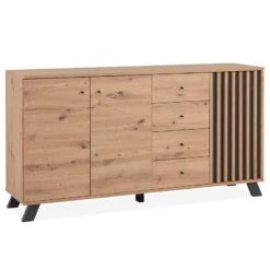 Buffet 3 Portes Et 4 Tiroirs - L160 Cm -VIDAXL || BeCo || Emma Soldes 1000373924 230215 033 DETAILS P000000001000373924