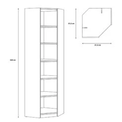 Étagère D’angle Fasterholt -VIDAXL || BeCo || Emma Soldes 1000384661 230418 501 SKETCH DETAILS P000000001000384661 sketch