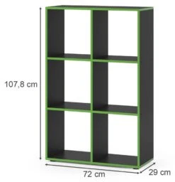 Etagère Noir/vert 6 Compartiments -VIDAXL || BeCo || Emma Soldes 18789de818824dbca6a2301faaca9924.cropped 73 136 754 780.processed