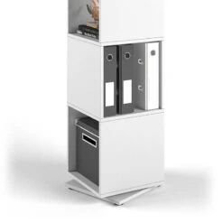 Étagère Tournante Blanc -VIDAXL || BeCo || Emma Soldes 1a3710c15978457f9f4c26eb2cf38b16