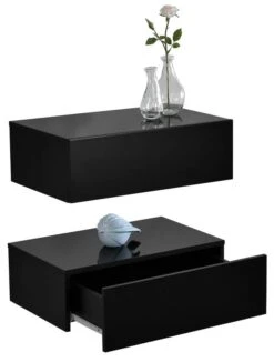 2 Étagères Murales Oslo Avec 2 Tiroirs