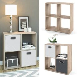 Etagère Tetra Sonoma 4 Compartiments -VIDAXL || BeCo || Emma Soldes 2130820fef394d72ba3ef641b803d051