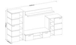 FURNIX Meuble Mural FERCI 300 -VIDAXL || BeCo || Emma Soldes 2538bb00349b4ef987445d4439826d34