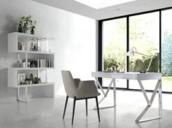 Étagère En Bois Blanc Et Acier Chromé 10 Étagère En Bois Blanc Et Acier Chromé -VIDAXL || BeCo || Emma Soldes 29728b7d4a43422785f4bb106ea6bfc4