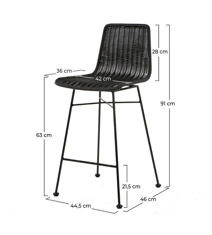 Tabouret De Bar Mandya 63cm (Lot De 2) 5 Tabouret De Bar Mandya 63cm (Lot De 2) – Image 3