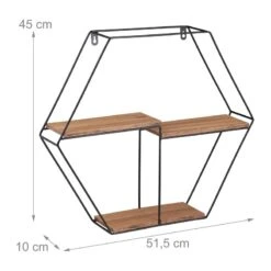 Étagère Murale Hexagonale 3 Rayons -VIDAXL || BeCo || Emma Soldes 2c00125633814c778c28adf99a062c86
