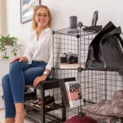 Système D'étagère 6 Compartiments Grille -VIDAXL || BeCo || Emma Soldes 2c3b68b6a65f49c1bbcdd4afbf3ec896