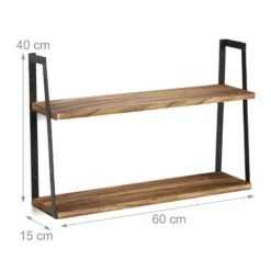 Étagère Suspendue à 2 Niveaux -VIDAXL || BeCo || Emma Soldes 35a153d0705a4d12842d4efd52d83db8