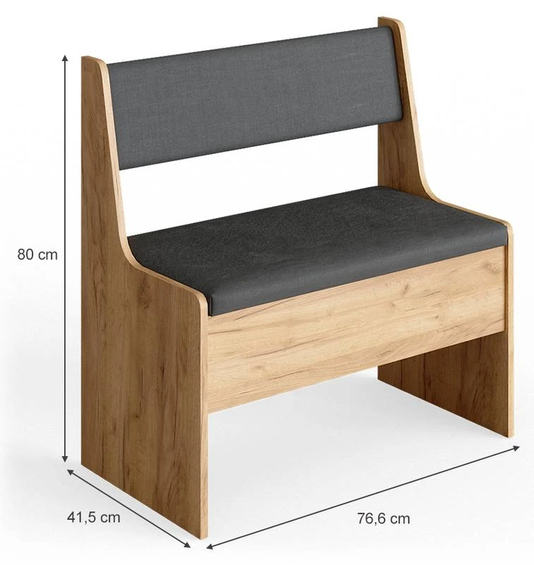 Banc Roman 77cm Sonoma/anthracite 8 Banc Roman 77cm Sonoma/anthracite – Image 6