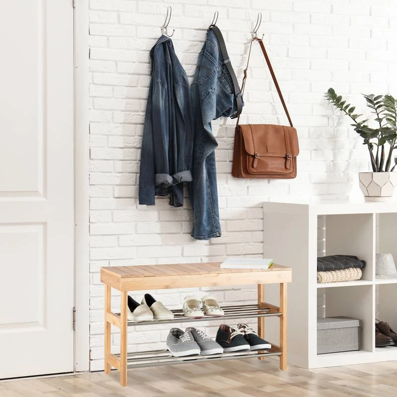 Étagère à Chaussures Avec Banquette 4 Étagère à Chaussures Avec Banquette – Image 2