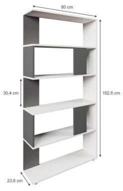 Etagère 80cm Anthracite/blanc -VIDAXL || BeCo || Emma Soldes 3b2576037a85430d95f9c50a85cf58b5.cropped 215 17 615 954.processed