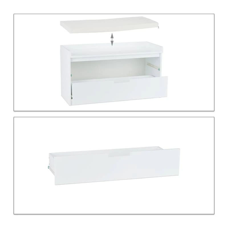 Banc-commode Rembourré Avec 2 Tiroirs 7 Banc-commode Rembourré Avec 2 Tiroirs – Image 5