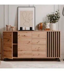 Buffet 3 Portes Et 4 Tiroirs - L160 Cm -VIDAXL || BeCo || Emma Soldes 3c3004a3c7bf438d9161e3468c1ea0ae