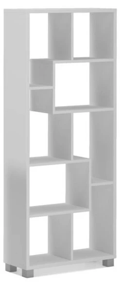 Étagère Bibliothèque Salon Blanc Mat