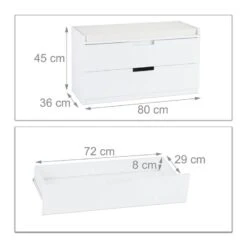 Banc Commode Blanc Avec 2 Tiroirs -VIDAXL || BeCo || Emma Soldes 465e0aec8c924f2dab0b1080490e959d