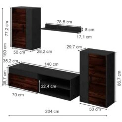 Paroi Murale Berno OldStyle Foncé(4 él.) -VIDAXL || BeCo || Emma Soldes 4706bdf100ab43d591955a14ec78fab9