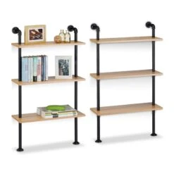 Étagère Murale Style Industriel Lot De 2