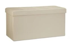 Tabouret Pliant Similicuir Pouf Pliable