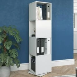 Étagère Tournante Blanc -VIDAXL || BeCo || Emma Soldes 56d5f4fd39f048eaaeaa43bc84da399c