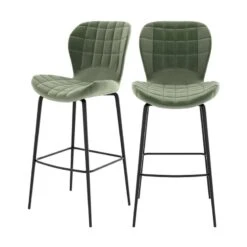 Tabouret De Bar Mazzia 75cm (Lot De 2) -VIDAXL || BeCo || Emma Soldes 56df18bf1a2f471fafc70ebf1b5787cb