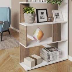 Etagère 80cm Sonoma/blanc -VIDAXL || BeCo || Emma Soldes 5df62932f7cc40fe9c9609ba2081ef53