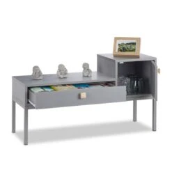 Commode D’entrée Grise Coussin Rembourré -VIDAXL || BeCo || Emma Soldes 5e65688e41974a0ab2be645b8e6001c8