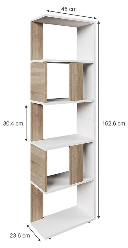 Etagère 45cm Sonoma/blanc 6 Etagère 45cm Sonoma/blanc – Image 4