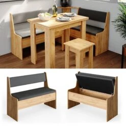 Banc Roman 107cm Sonoma/anthracite -VIDAXL || BeCo || Emma Soldes 6160d8e109724c6e8a147b13999e167e