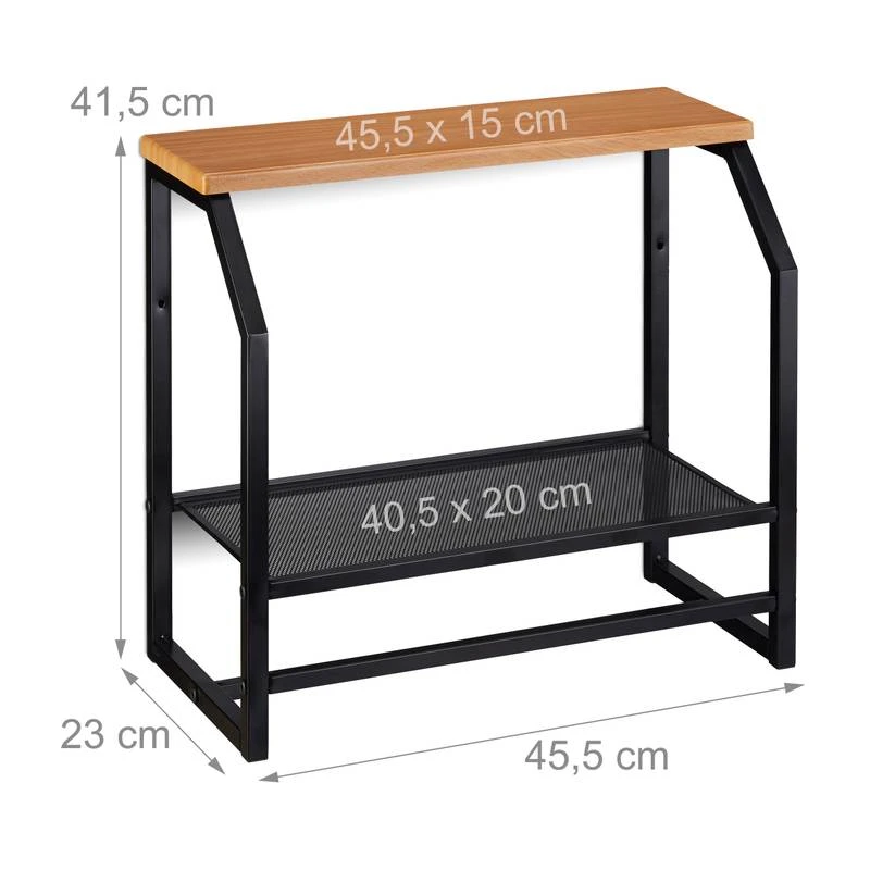 Étagère Murale Avec Porte-serviette Noir 11 Étagère Murale Avec Porte-serviette Noir – Image 9