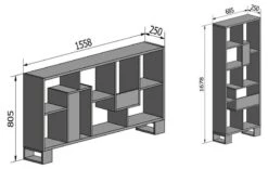 Bibliothèque LOFT Couleur Chêne Foncé -VIDAXL || BeCo || Emma Soldes 6bbd3a056c01429a855d6d6d2fb57650.cropped 16 12 835 527.processed